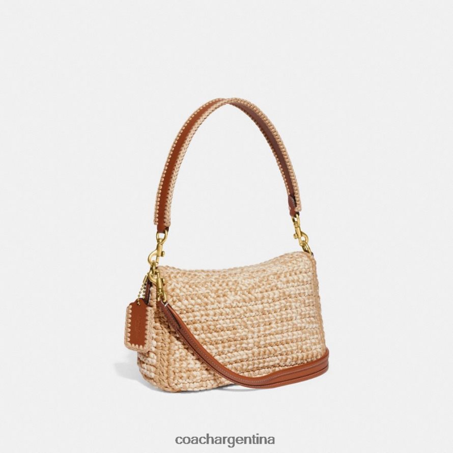 Coach mujer bolso de hombro atigrado suave con crochet b4/marfil múltiple L82882131