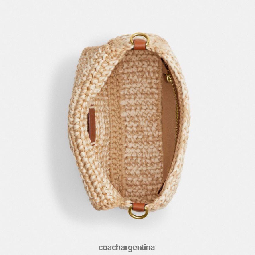 Coach mujer bolso de hombro atigrado suave con crochet b4/marfil múltiple L82882131