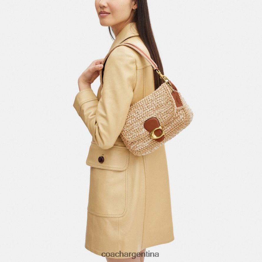 Coach mujer bolso de hombro atigrado suave con crochet b4/marfil múltiple L82882131