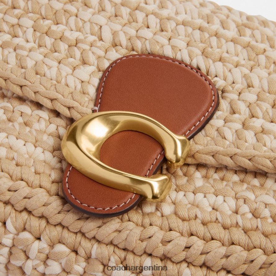 Coach mujer bolso de hombro atigrado suave con crochet b4/marfil múltiple L82882131