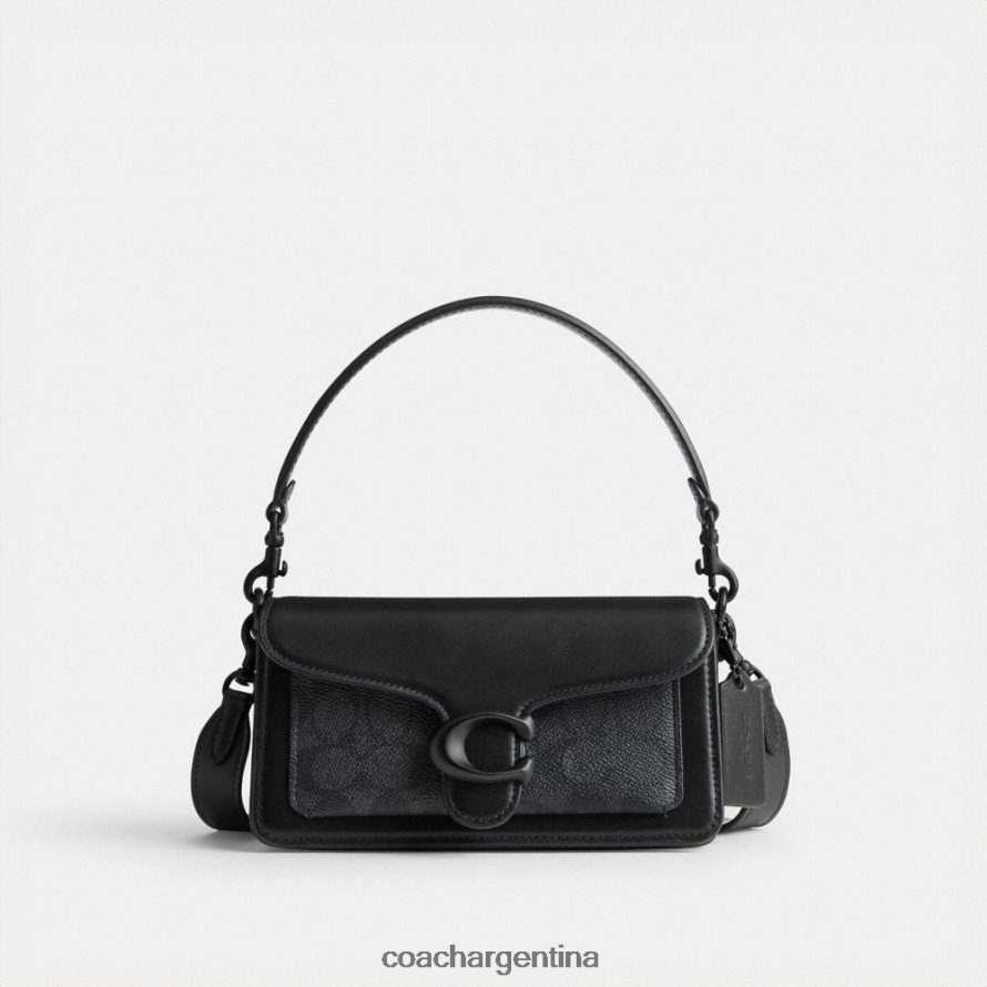 Coach mujer bolso de hombro tabby 20 en lona de firma mw/carbón/negro L82882101