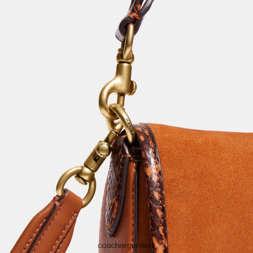 Coach mujer bolso de hombro tabby suave con detalle de piel de serpiente b4/ámbar bruñido L82882120