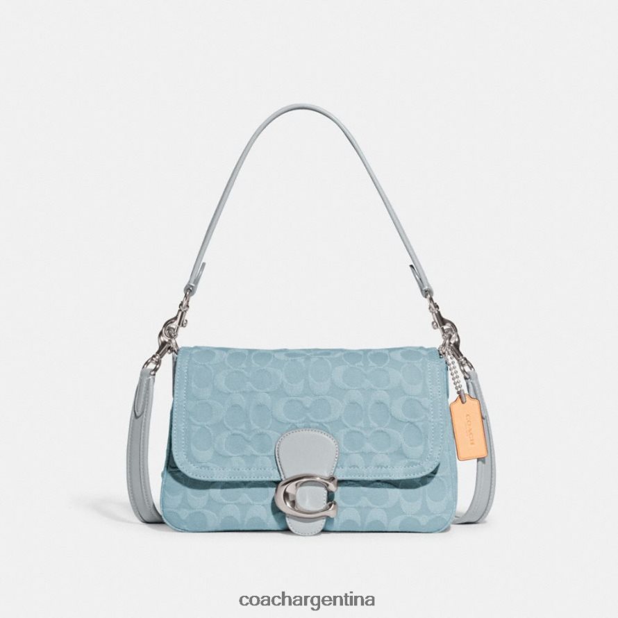 Coach mujer bolso de hombro tabby suave en denim característico izq/azul pálido L82882153