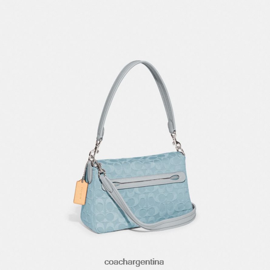 Coach mujer bolso de hombro tabby suave en denim característico izq/azul pálido L82882153