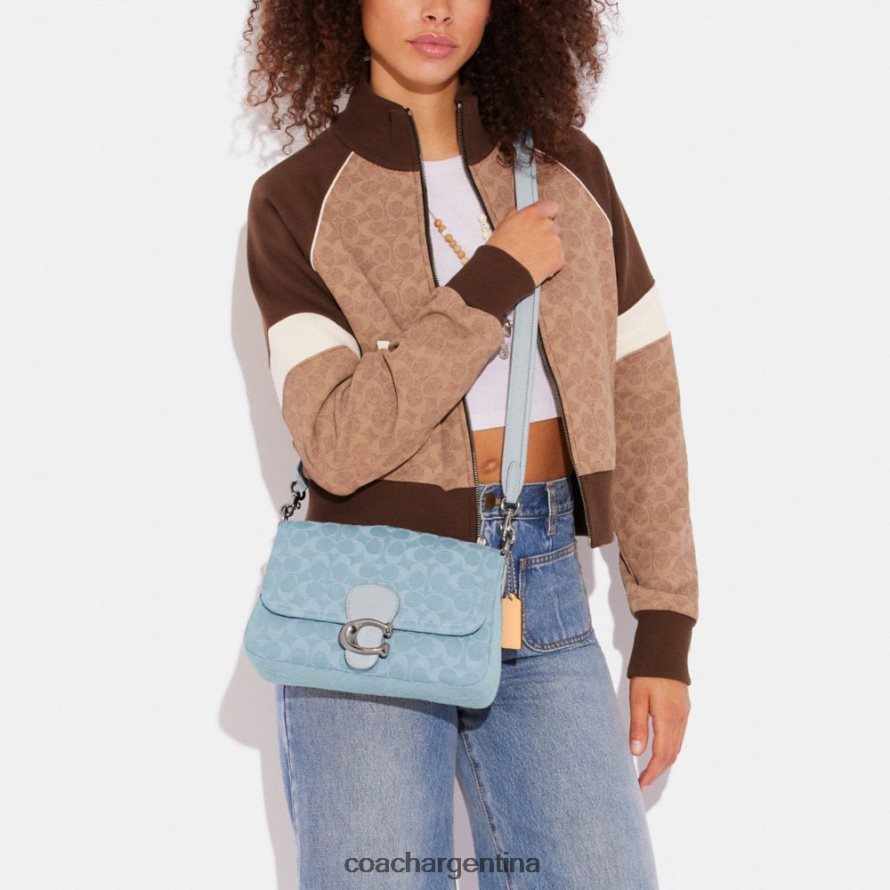 Coach mujer bolso de hombro tabby suave en denim característico izq/azul pálido L82882153