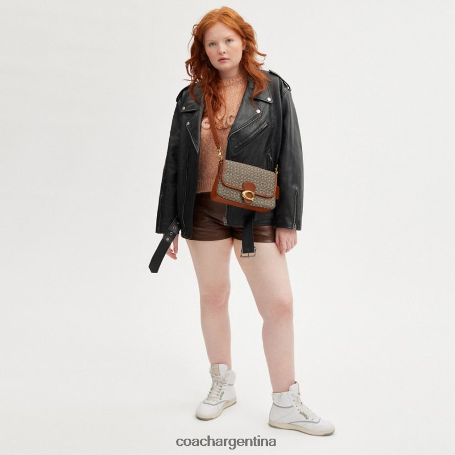 Coach mujer bolso de hombro tabby suave en jacquard con micro firma b4/cacao bruñido amb L82882140