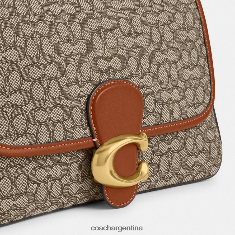Coach mujer bolso de hombro tabby suave en jacquard con micro firma b4/cacao bruñido amb L82882140