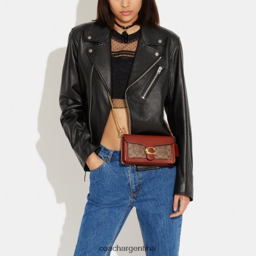 Coach mujer bolso de mano con cadena tabby en lona de firma b4/óxido tostado L82882168