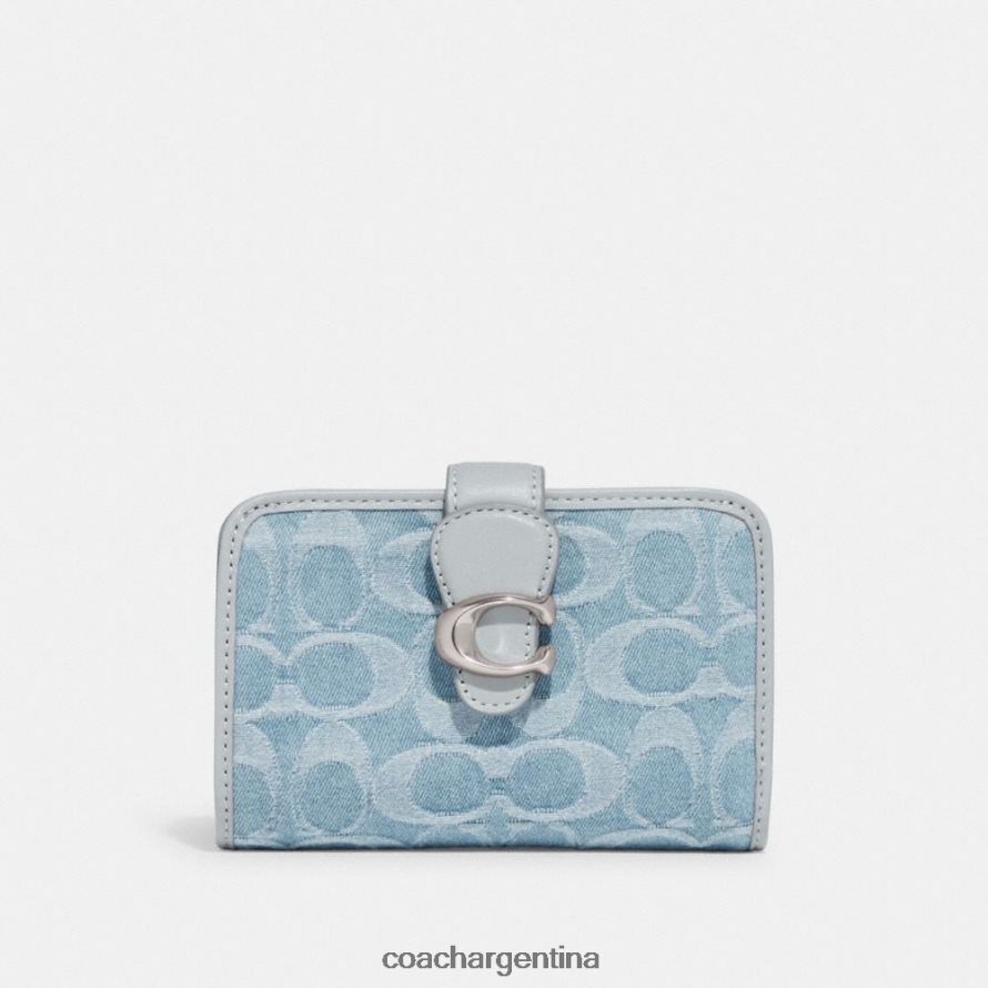 Coach mujer cartera mediana tabby en denim característico izq/azul pálido L82882156