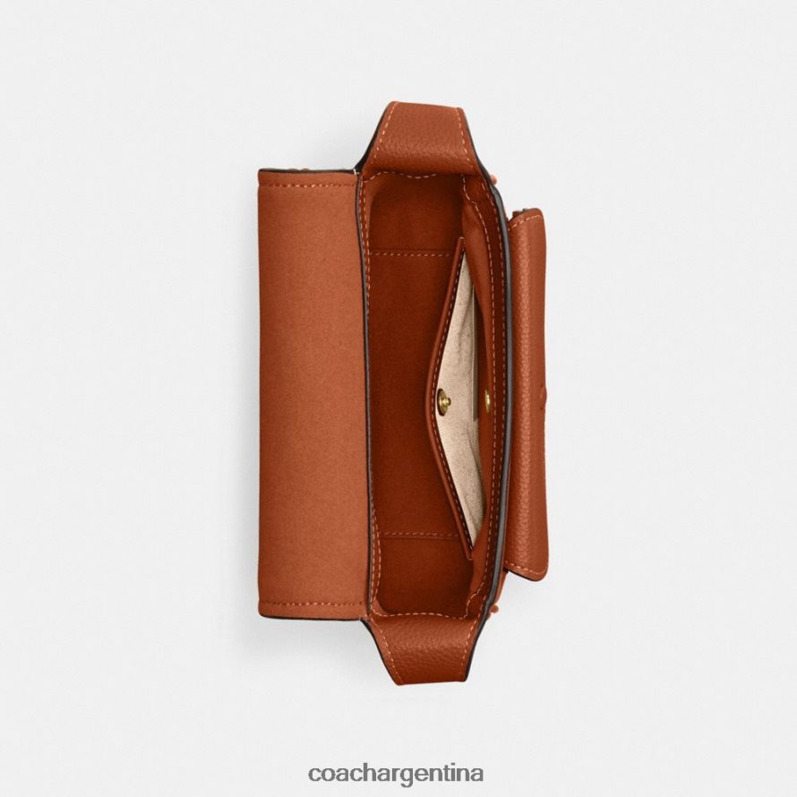 Coach mujer mensajero atigrado 19 con trenza b4/ámbar bruñido L82882125