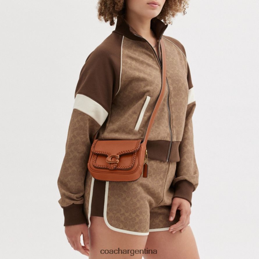 Coach mujer mensajero atigrado 19 con trenza b4/ámbar bruñido L82882125