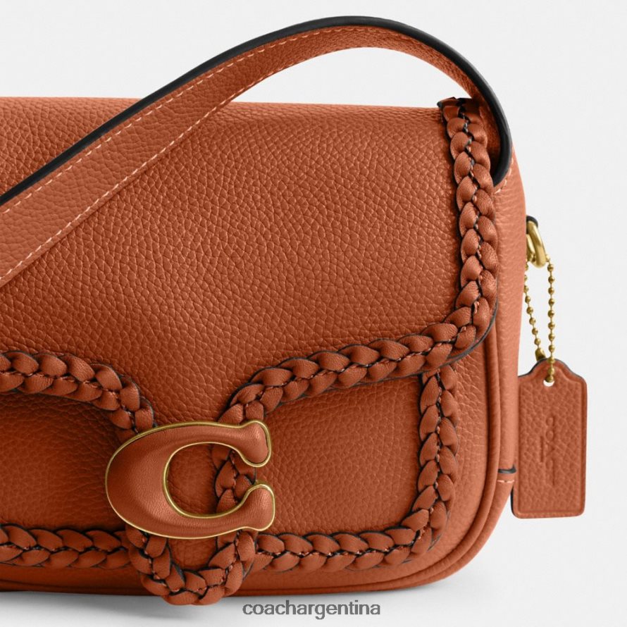 Coach mujer mensajero atigrado 19 con trenza b4/ámbar bruñido L82882125