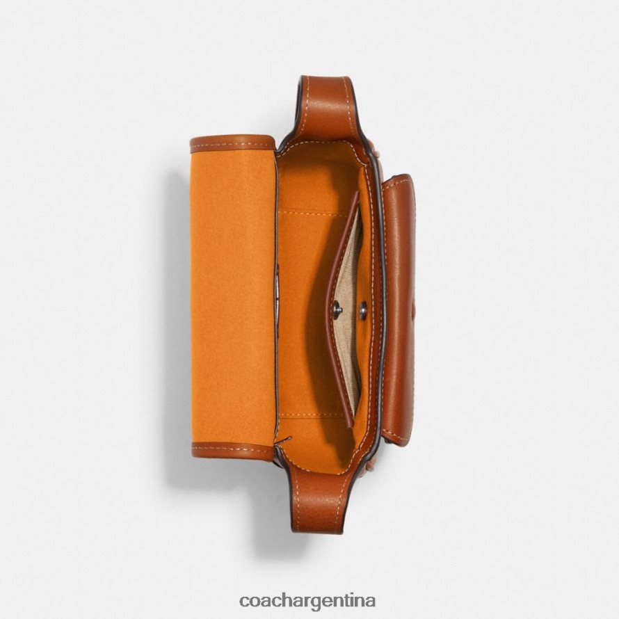 Coach mujer mensajero atigrado 19 izq/ámbar bruñido L82882159