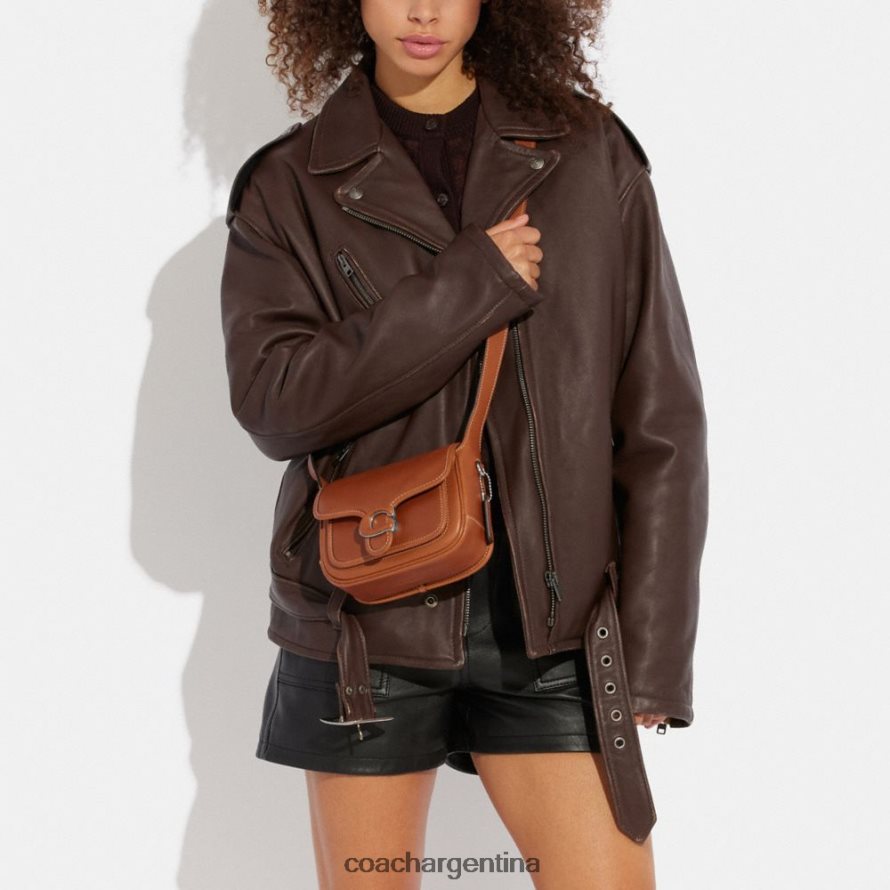 Coach mujer mensajero atigrado 19 izq/ámbar bruñido L82882159