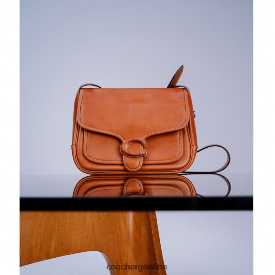 Coach mujer mensajero atigrado 19 izq/ámbar bruñido L82882159