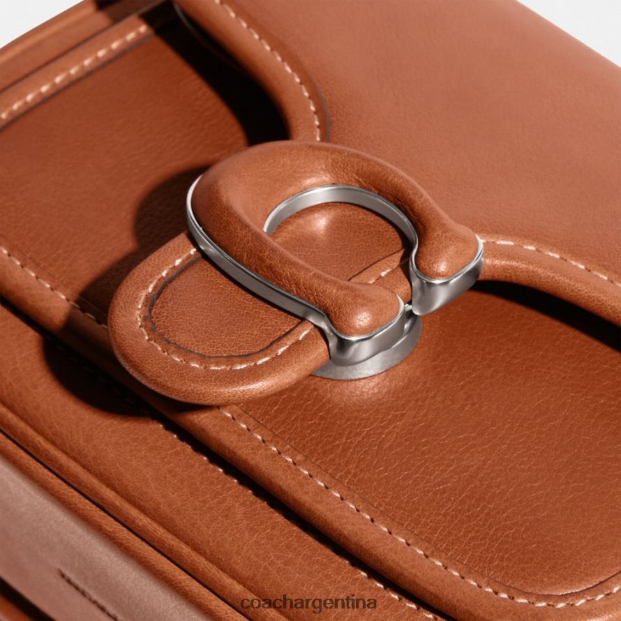 Coach mujer mensajero atigrado 19 izq/ámbar bruñido L82882159