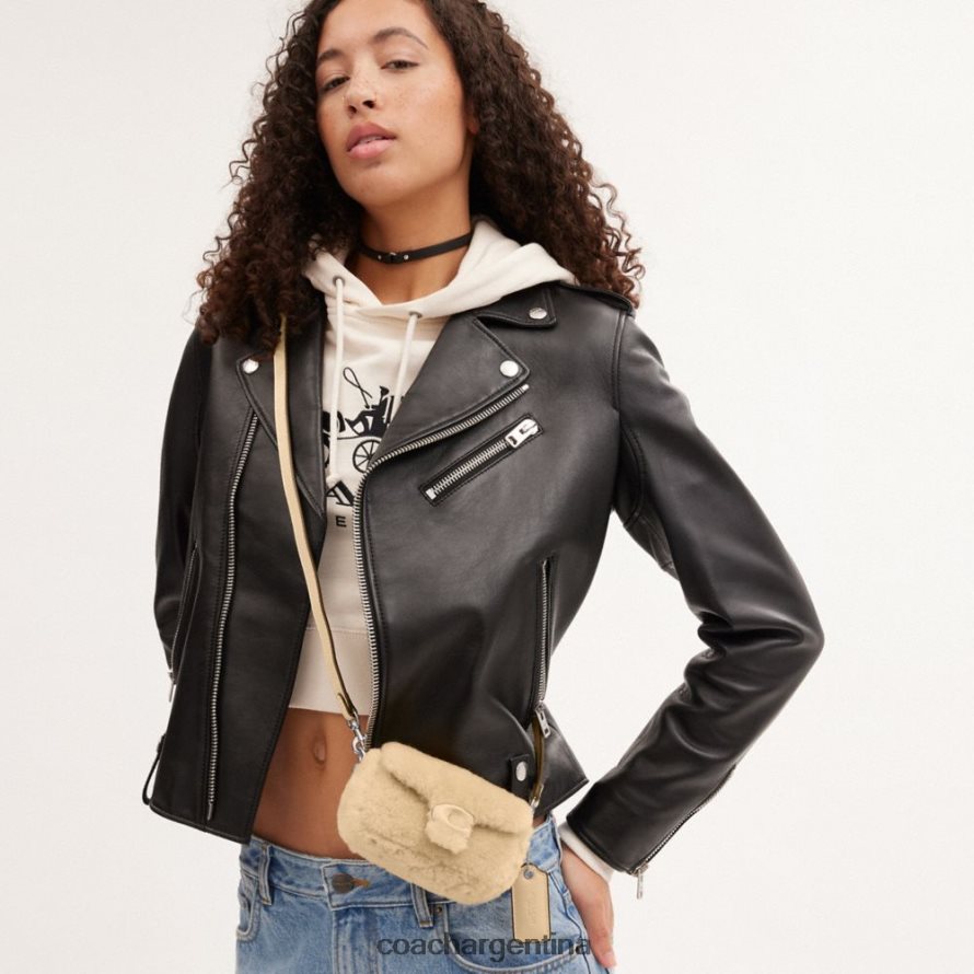 Coach mujer tabby 12 en piel de oveja lh/crema L8288297