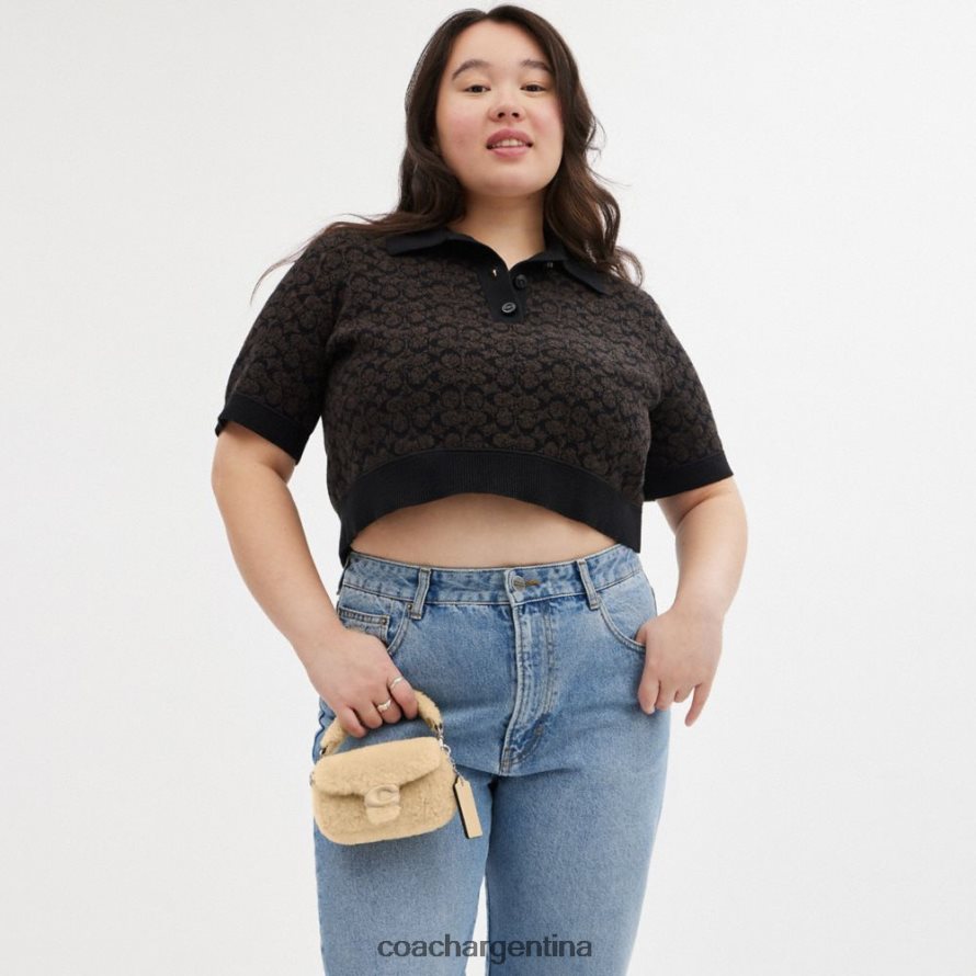 Coach mujer tabby 12 en piel de oveja lh/crema L8288297