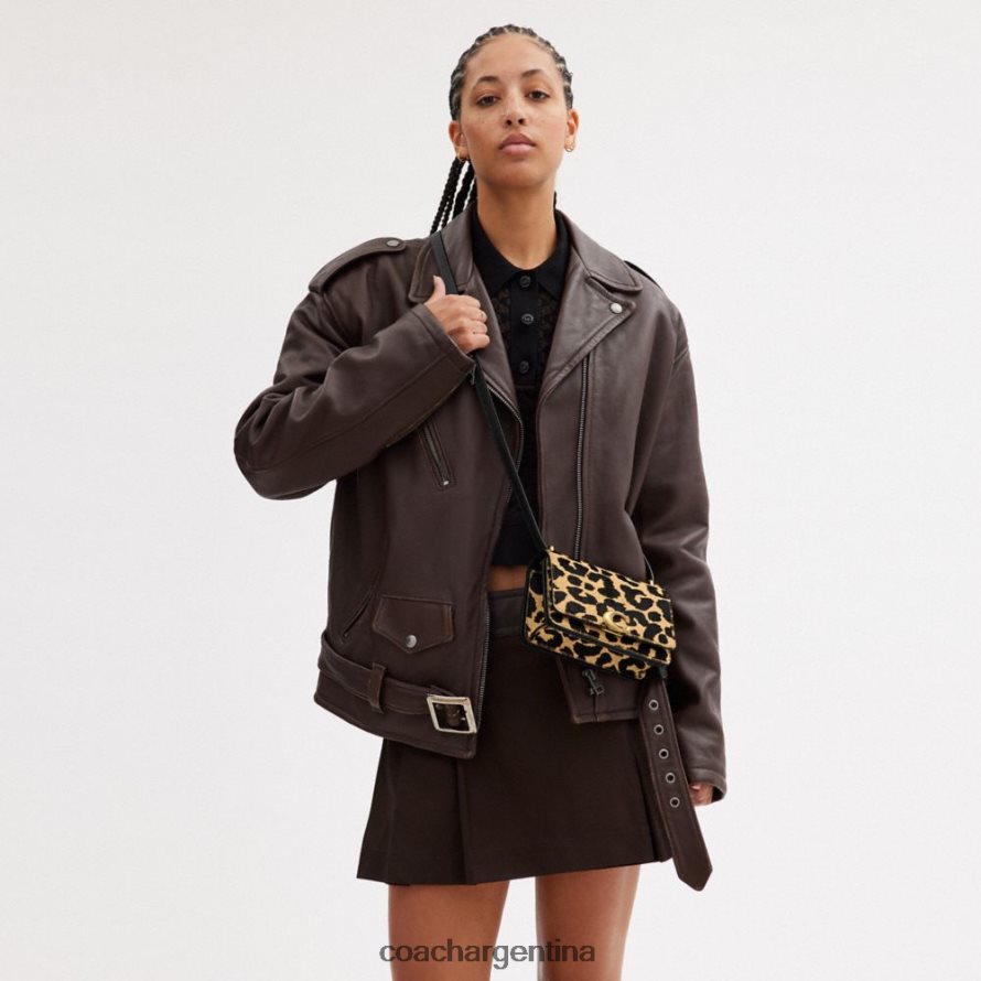 Coach mujer bandolera bandit con estampado de leopardo b4/leopardo L828826