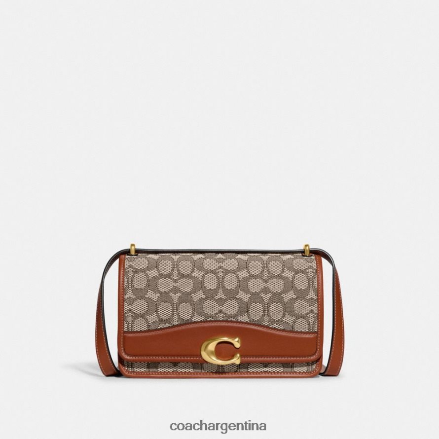 Coach mujer bolso de hombro bandit en jacquard textil característico b4/cacao bruñido amb L8288213