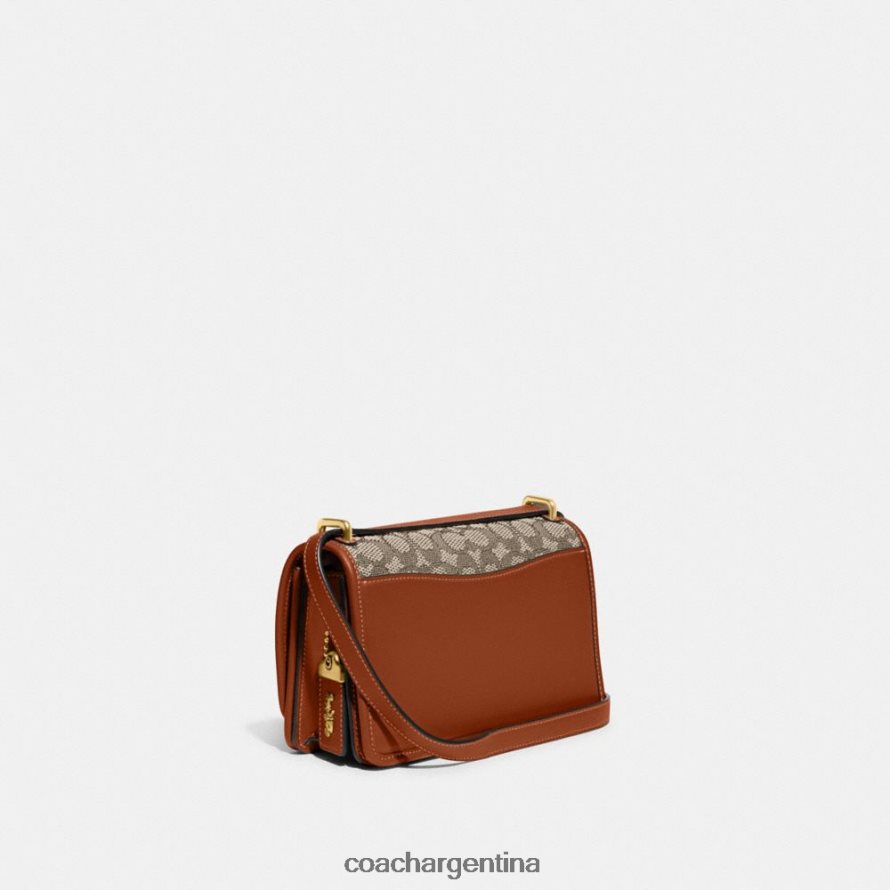 Coach mujer bolso de hombro bandit en jacquard textil característico b4/cacao bruñido amb L8288213