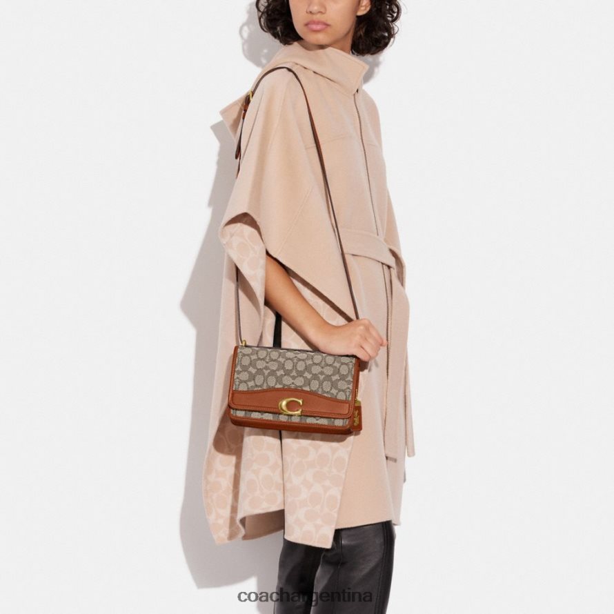 Coach mujer bolso de hombro bandit en jacquard textil característico b4/cacao bruñido amb L8288213