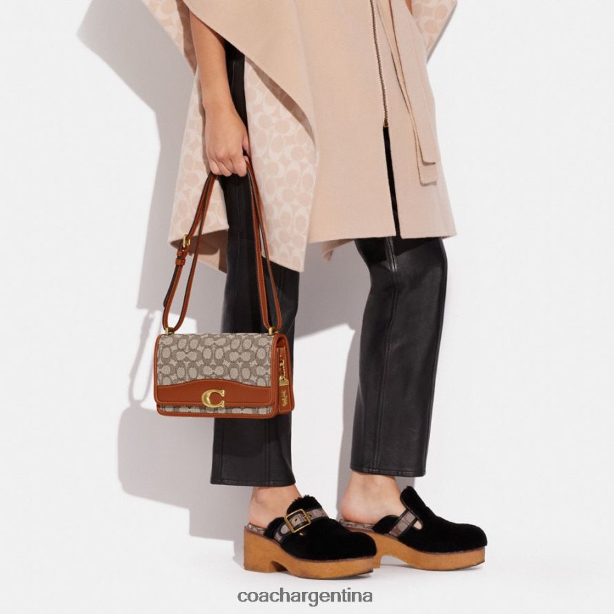 Coach mujer bolso de hombro bandit en jacquard textil característico b4/cacao bruñido amb L8288213