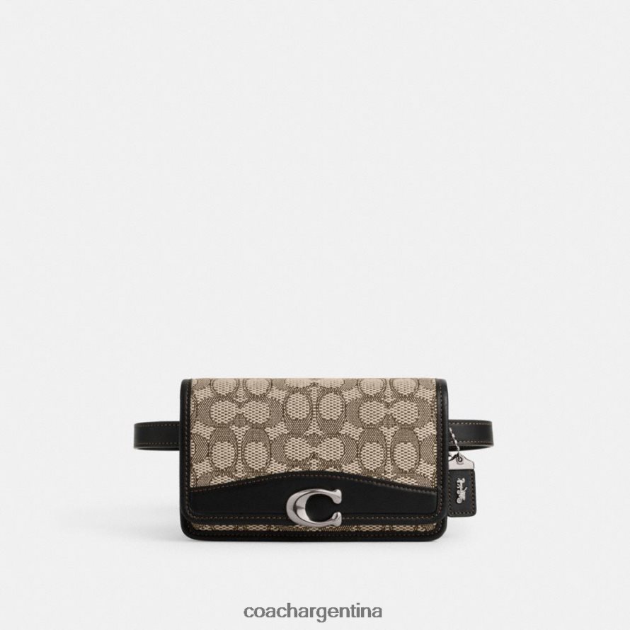 Coach mujer riñonera bandit en jacquard característico izq/negro cacao L8288211