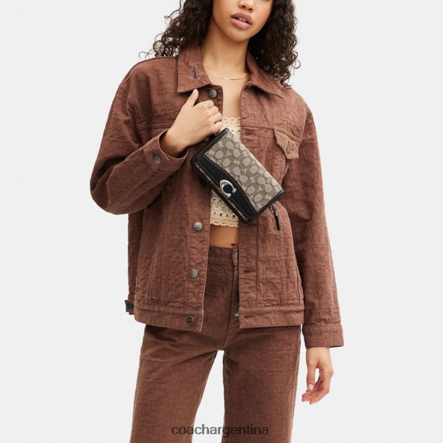 Coach mujer riñonera bandit en jacquard característico izq/negro cacao L8288211