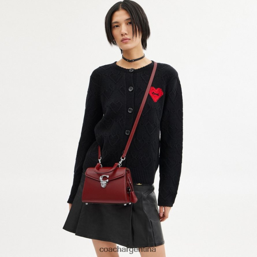 Coach mujer año nuevo sammy top handle 21 con dragón lh/rojo rubí L82882201
