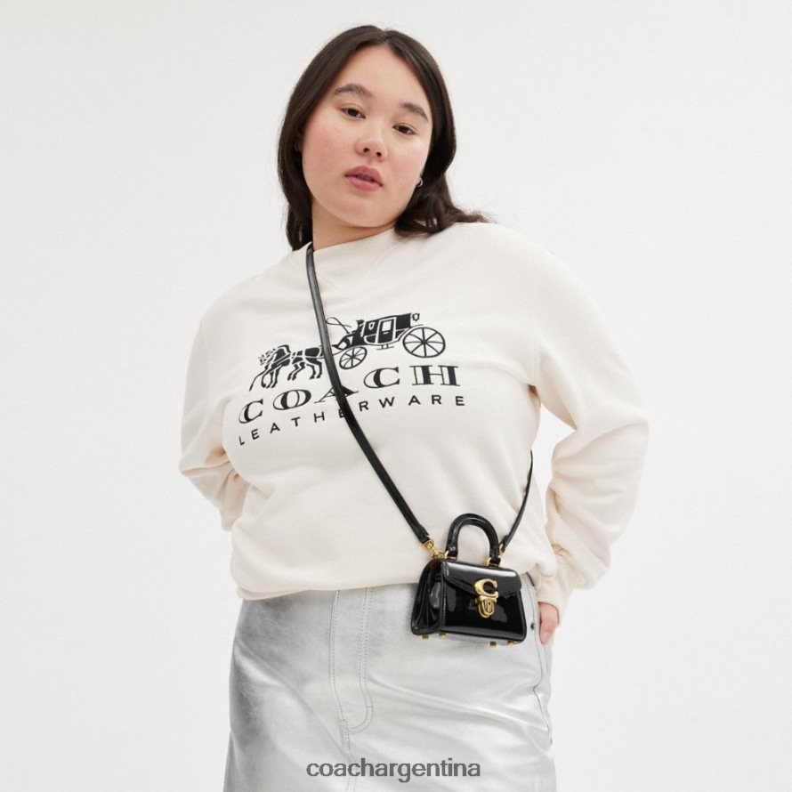 Coach mujer asa superior sammy 12 en cuero exclusivo b4/negro L82882212