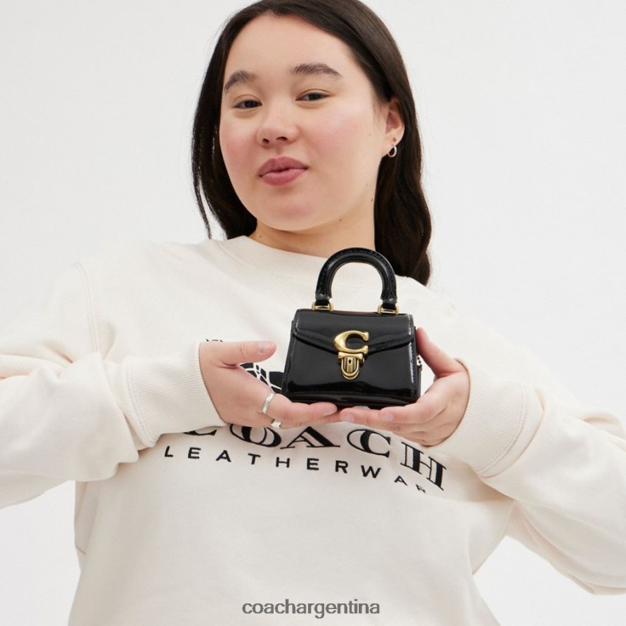 Coach mujer asa superior sammy 12 en cuero exclusivo b4/negro L82882212