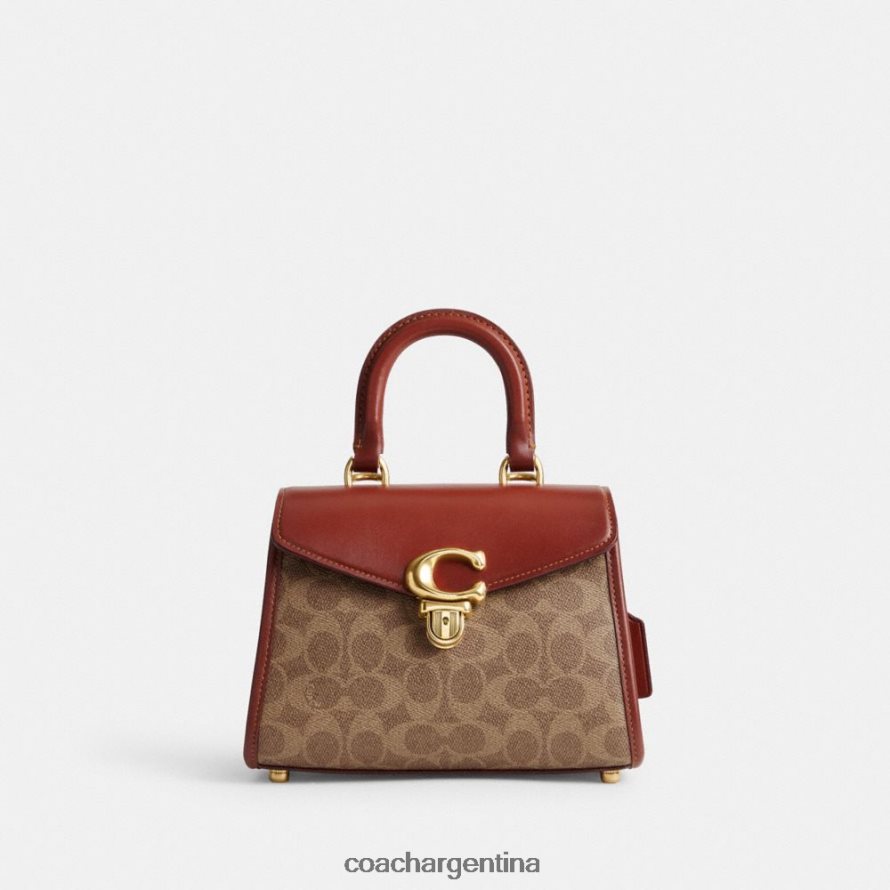 Coach mujer asa superior sammy 21 en lona de firma b4/óxido tostado L82882246