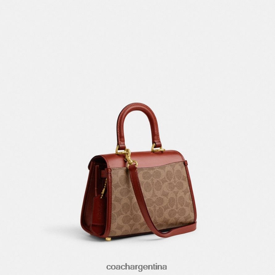 Coach mujer asa superior sammy 21 en lona de firma b4/óxido tostado L82882246