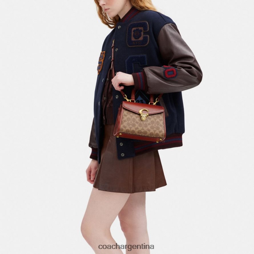 Coach mujer asa superior sammy 21 en lona de firma b4/óxido tostado L82882246