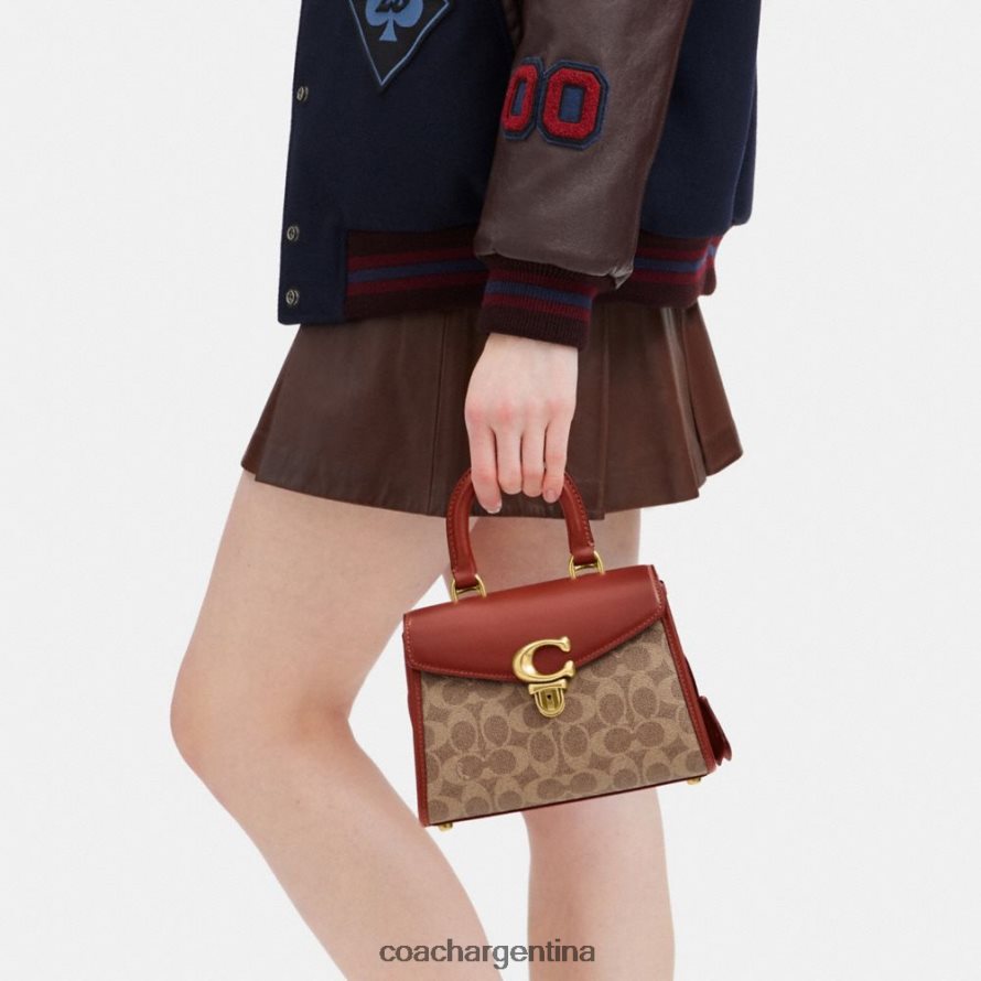 Coach mujer asa superior sammy 21 en lona de firma b4/óxido tostado L82882246