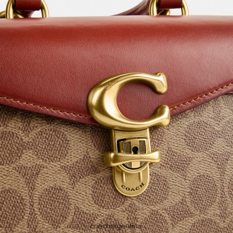 Coach mujer asa superior sammy 21 en lona de firma b4/óxido tostado L82882246