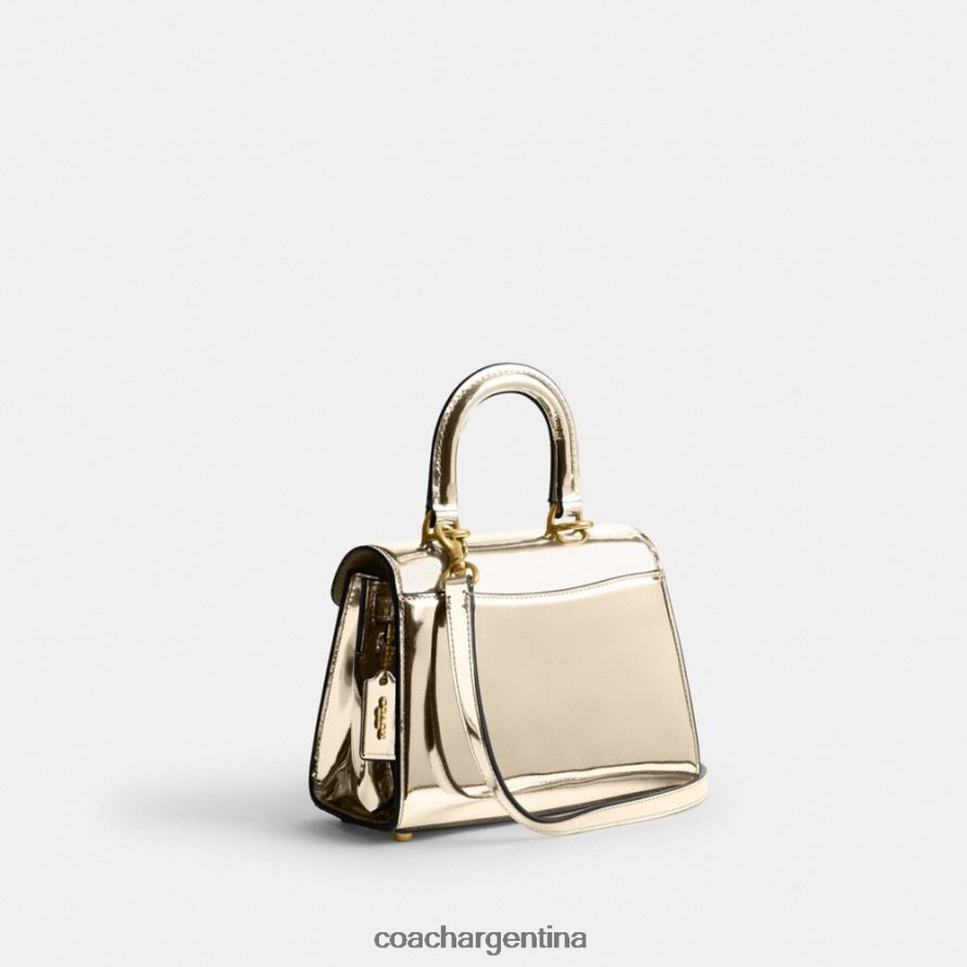 Coach mujer asa superior sammy 21 en plata metalizado b4/oro L82882209