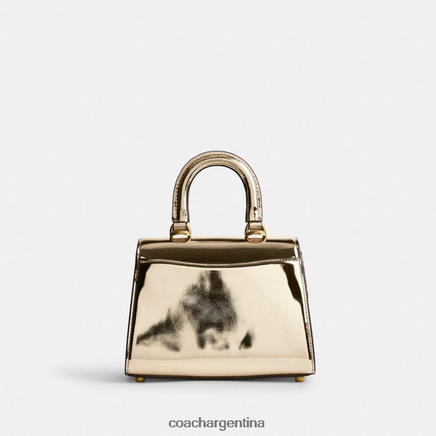 Coach mujer asa superior sammy 21 en plata metalizado b4/oro L82882209