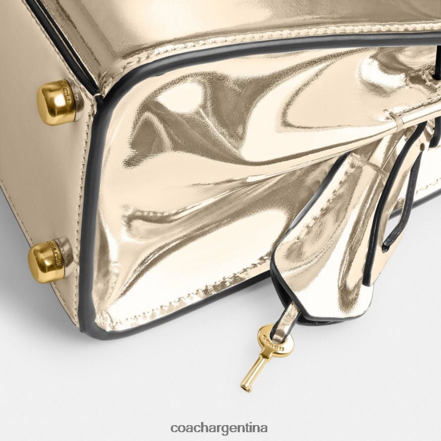Coach mujer asa superior sammy 21 en plata metalizado b4/oro L82882209