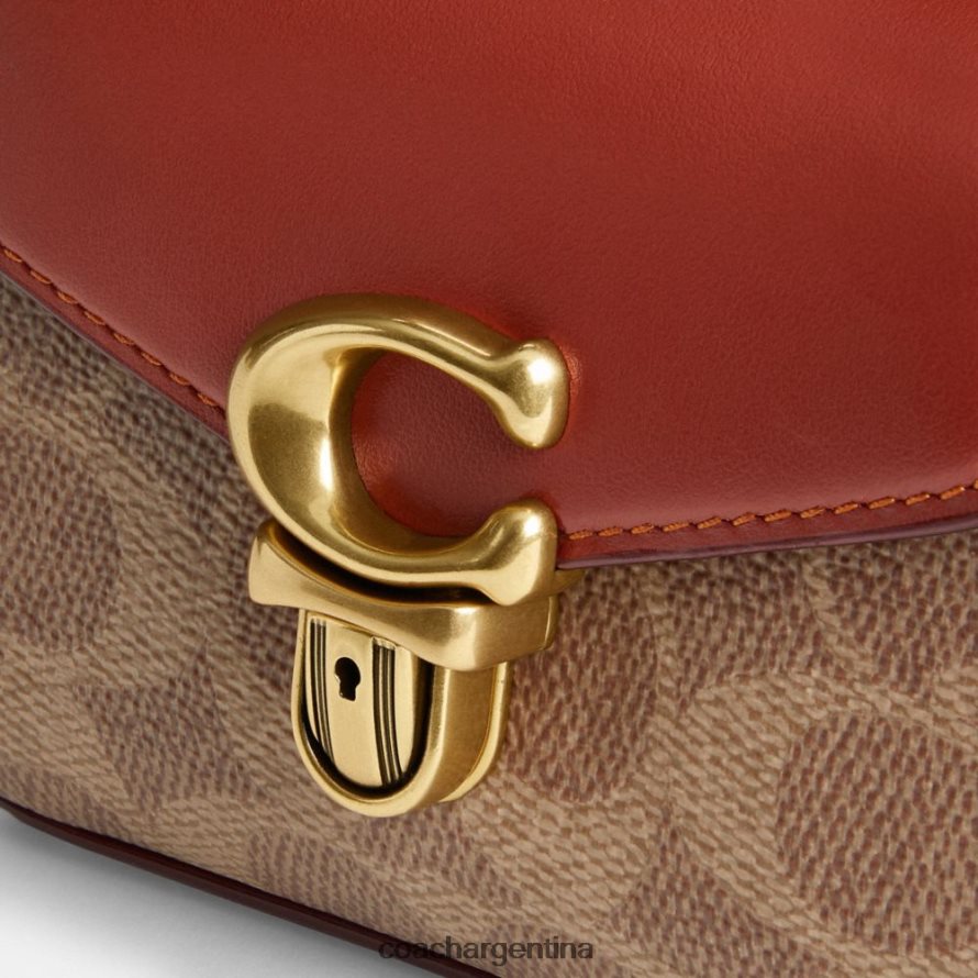 Coach mujer asa superior sammy en lona de firma b4/óxido tostado L82882210