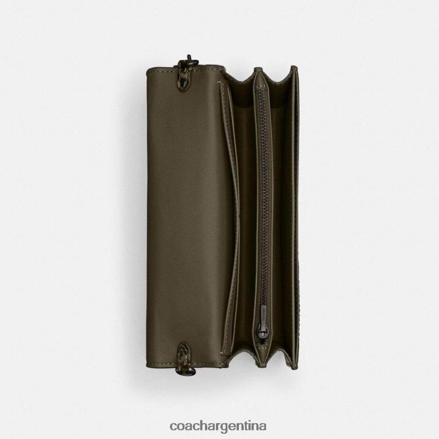 Coach mujer bandolera bea de piel de serpiente v5/verde militar L82882222