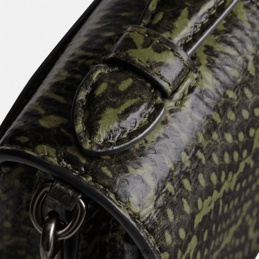 Coach mujer bandolera bea de piel de serpiente v5/verde militar L82882222