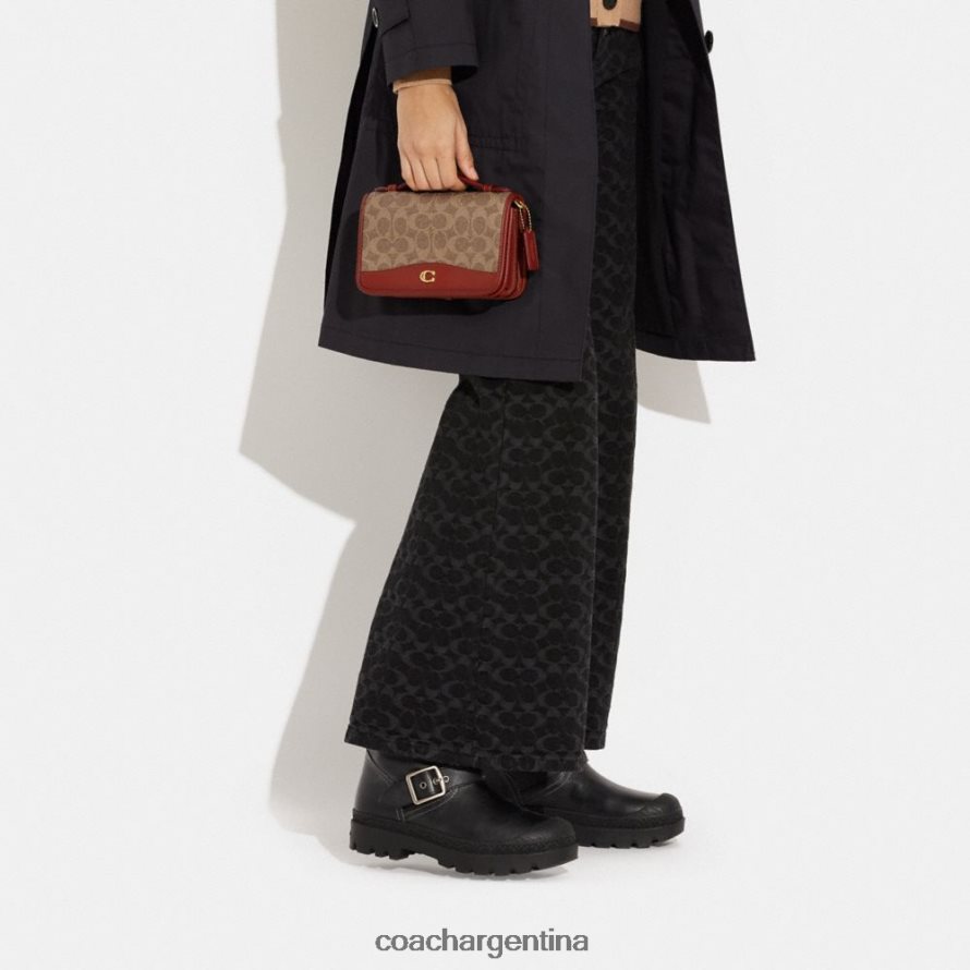 Coach mujer bandolera bea en lona de firma b4/óxido tostado L82882244