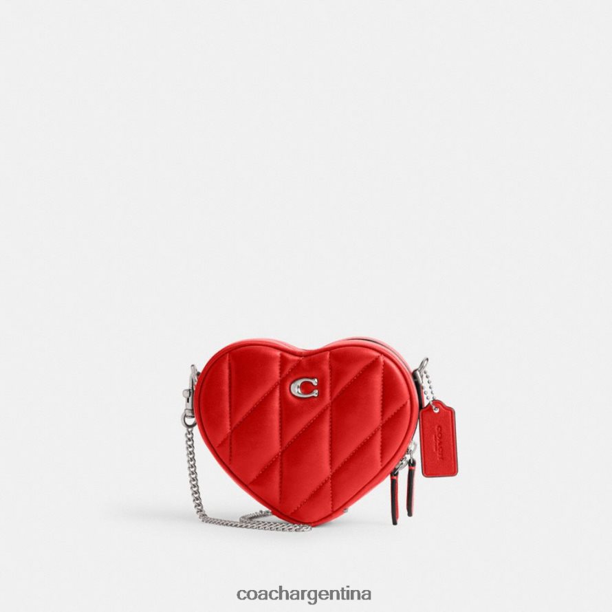 Coach mujer bandolera corazón 14 con acolchado de almohada izq/rojo deportivo L82882202