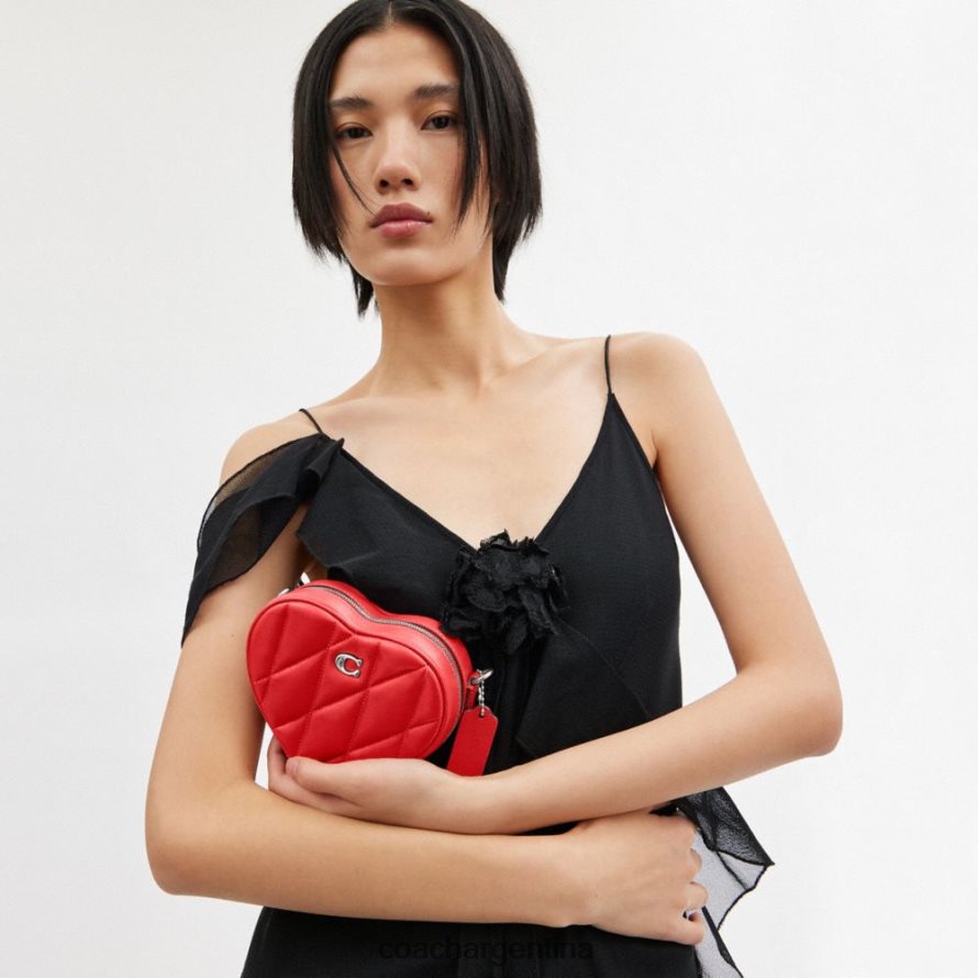 Coach mujer bandolera corazón 14 con acolchado de almohada izq/rojo deportivo L82882202