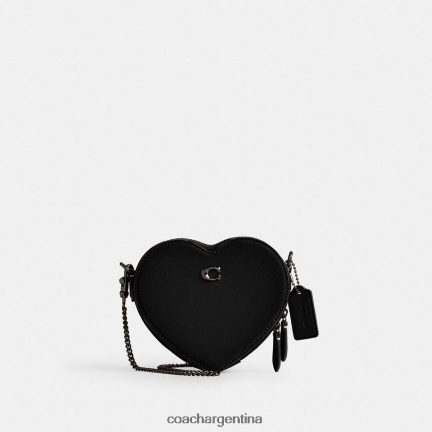 Coach mujer bandolera corazón 14 v5/negro L82882211