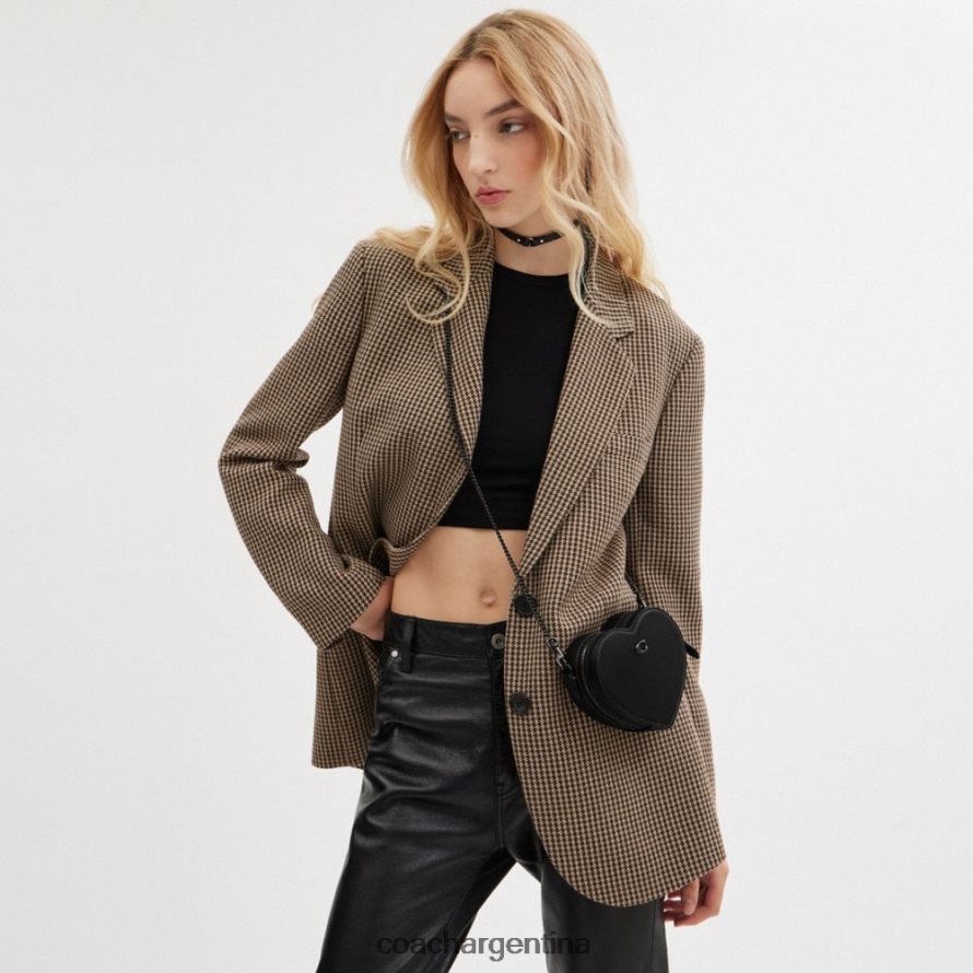 Coach mujer bandolera corazón 14 v5/negro L82882211