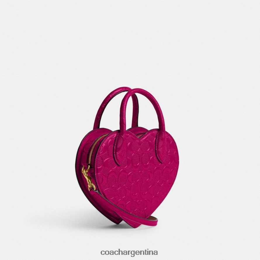 Coach mujer bolso con forma de corazón en piel de firma b4/magenta L82882240