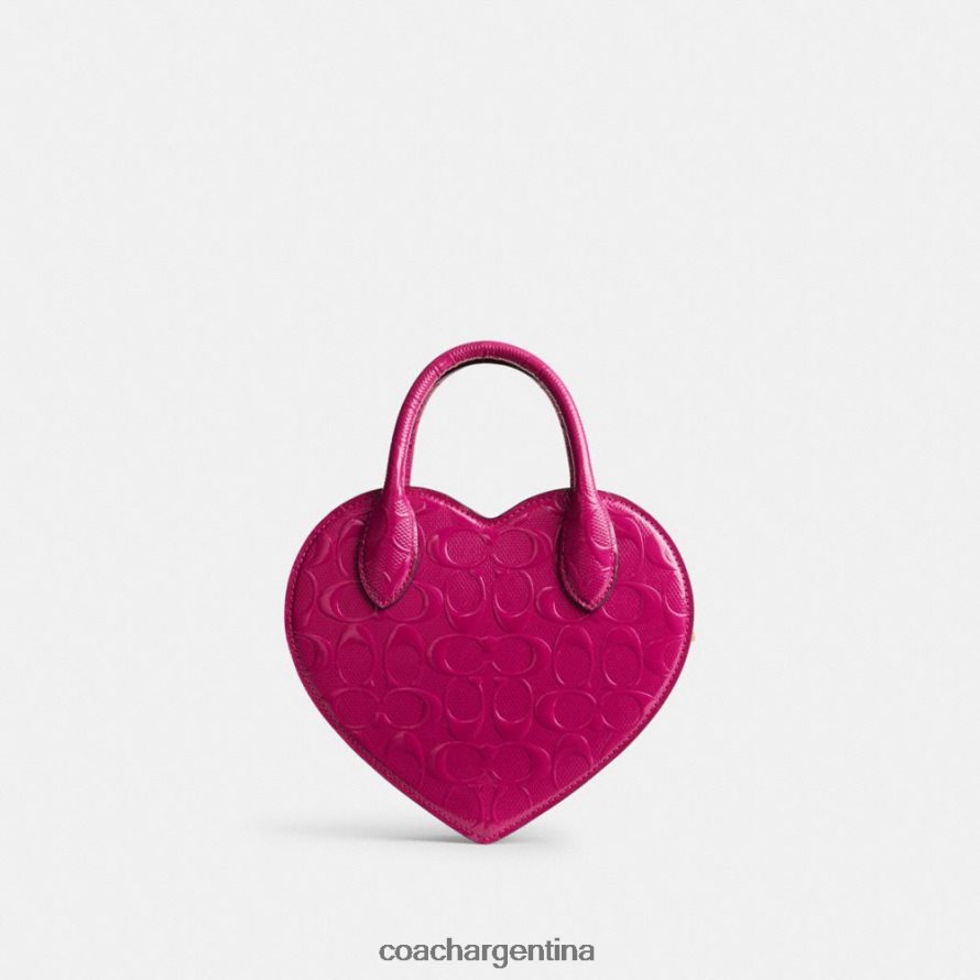Coach mujer bolso con forma de corazón en piel de firma b4/magenta L82882240